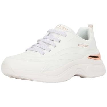 Imagem de Skechers Hazel feminino Hazel Step N Flow, Malha branca hot melt, 38 BR