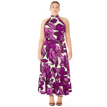 Imagem de City Chic Vestido coquetel feminino - Felicity Maxi, Estampado, 50