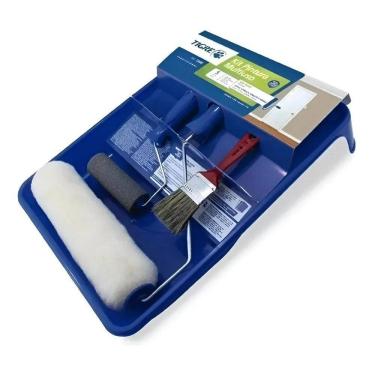 Imagem de Kit Pintura Tigre 5 Peças: Rolo, Pincel & Bandeja Fácil