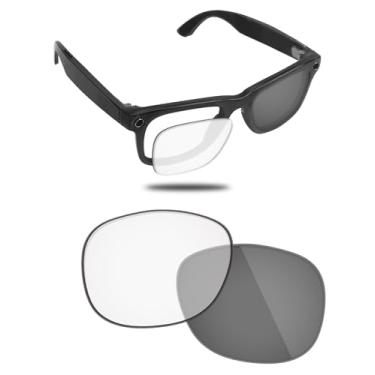 Imagem de Fiskr Lentes de substituição compatíveis com óculos Ray-Ban Meta Wayfarer RW4012 53 mm (Gen 2) AI, resistentes a impactos e ajuste perfeito, Fotocrômico transparente a cinza, One Size