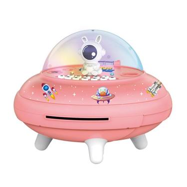 Imagem de Coin Bank UFO Spaceship Home Piggy Bank para crianças com impressão digital e reconhecimento facial