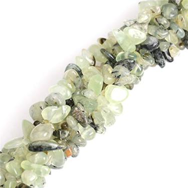 Imagem de 6-8mm Prehnite Gravel Gemstone Chips Beads Freeform for Jewellery Making 34"