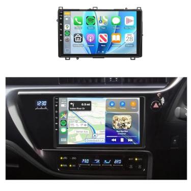 Imagem de Rádio estéreo automotivo 8Core 4G + 64G para Toyota Corolla 2017 2018 2019 com Bluetooth 5.0, Carplay sem fio/Android Auto, DSP 46EQ, GPS WiFi, tela sensível ao toque IPS de 9 polegadas, 63UIs, GPS