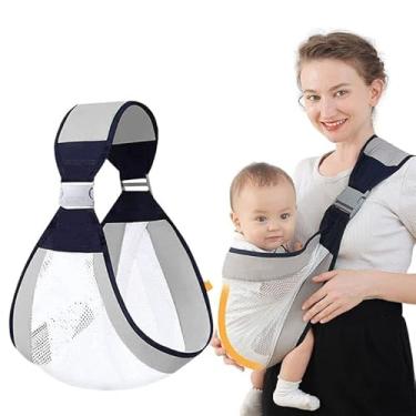 Imagem de Sling Canguru Ergonômico para Bebê 0-48 Meses - Ajustável, Dobrável, Respirável, Conforto para Coluna e Quadril