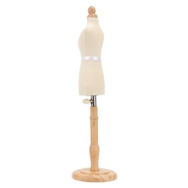 Imagem de RiToEasysports Forma de Vestido de Boneca, Torso de Manequim de Madeira de Faia Com Design Portátil para Exibição de Roupas, Forma de Vestido de Costura Leve de 13,9 Onças, Ideal para Designers de