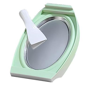 Imagem de AYNEFY Máquina de Sorvete, Máquina de Sorvete Instantânea de Alumínio de Qualidade Alimentar para a Família, Faça você Mesmo, de Macio (Verde)