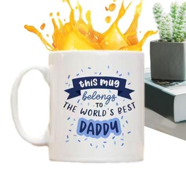 Imagem de Shakven Caneca de cerâmica para pai, xícaras de café de pai para filhos | o melhor filho dos mundos 350ml caneca de café,Melhor caneca de filho, copo de caneca de pai novidade, copo de pai mordaça