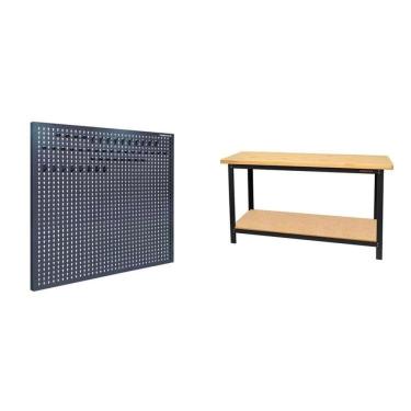 Imagem de Conjunto de Organização Profissional 1 Bancada Aberta Cm 1 Painel para Ferramentas em Aço Presto Preto