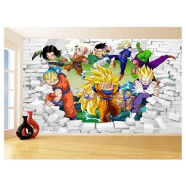 Imagem de Papel De Parede 3D Dragon Ball Goku Vegeta Anime 3,5M Dbz38 - Você Dec