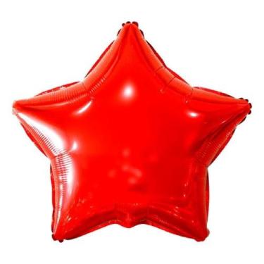 Imagem de Balão Metalizado Forma Estrela Festa Namorados 46Cm Vermelho - Rio Tij