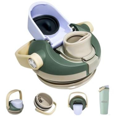 Imagem de Tampa de substituição para garrafa de água Owala FreeSip Sway, acessórios de substituição com Owala FreeSip Sway 1,134 g, acessório de tampa de substituição para Owala, à prova de vazamento, livre de