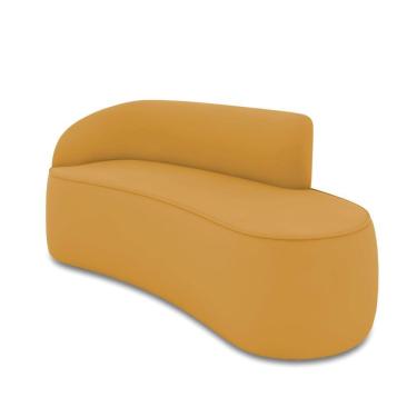 Imagem de Sofá 3 Lugares Orgânico 180 Cm Morgan Veludo Mostarda D03 - D'rossi