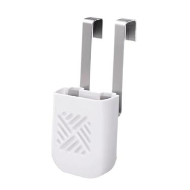 Imagem de Baoblaze Suporte para ferramenta de limpeza de caixa acoplada do vaso sanitário, gancho para pendurar na lateral do vaso, suporte para suprimentos de limpeza