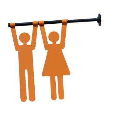 Imagem de WeiLaiKeQi Placa de banheiro, sinalização de banheiro, símbolos gráficos, placa decorativa para banheiro, para casa, escritório, porta, parques comerciais, Homem E Mulher