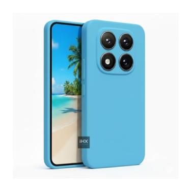 Imagem de Capa Capinha Case Compatível Xiaomi Poco X7 Silicone Aveludada Anti Impacto Reforçada Emborrachado Com Proteção De Câmera Premium (AZUL PISCINA)