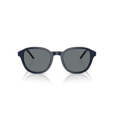 Imagem de Emporio Armani Óculos de sol masculino EA4247U com ajuste universal, azul brilhante/azul escuro, 51 mm, Azul brilhante/azul escuro, 51 mm