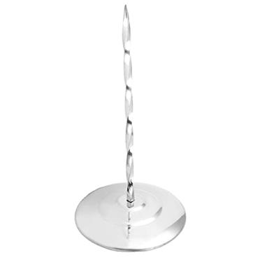 Imagem de ZAWELIYO Suporte de Recibo Antiderrapante de Aço Inoxidável para Restaurante, Garfo de Conta Resistente para Restaurantes, Bares, Cozinhas, Escritórios (Haste espiral de prata)