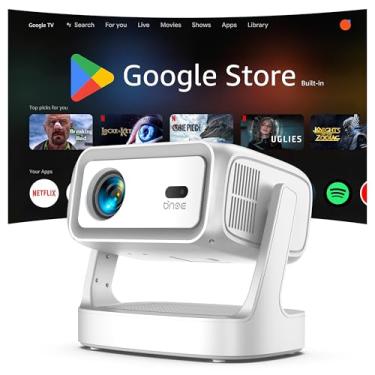 Imagem de Projetor 4K com WiFi e Bluetooth, projetores externos ANSI 2000 com mais de 10.000 aplicativos integrados, proyector inteligente bnoe Native 1080p para cinema em casa com alto-falante duplo e controle