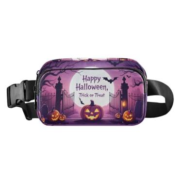 Imagem de CEBUGI Pochetes de caminhada para homens e mulheres, moda de Halloween, resistente à água, com cinto ajustável para treino, viagem, corrida