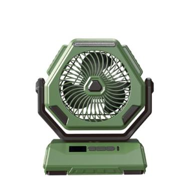 Imagem de Ventilador de Camping Multifuncional com Luz LED Operado por Bateria USB Teto para Barraca 3 Modos Iluminação Velocidade