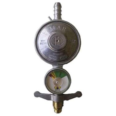 Imagem de Regulador De Gás 1kg C- Manômetro Verifica Nível Do Botijão De Gás Zamac-alumínio-aço 1...