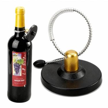 Imagem de Pacote com 100 etiquetas de segurança reutilizáveis RF 8,2 MHz para garrafas de vinho, com cordão de metal ajustável - Equipamento antifurto de varejo