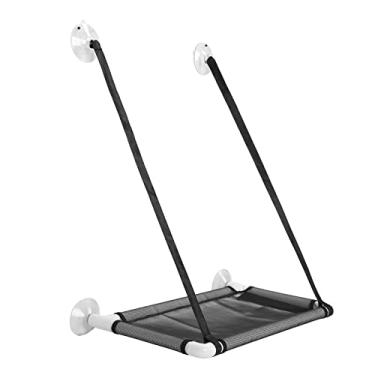 Imagem de Acouto Rede de Janela Confortável Com Ventosas Fortes Banho de Sol que Economiza Espaço - Cama Lavável Montada na Janela Uso Ideal Durante Todo o Ano - Gatos de Perfeitos (Preto)