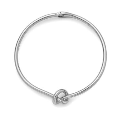 Imagem de WOWORAMA Colar de gargantilha grossa para mulheres, prata, nó de amor, colar, moderno, grosso, declaração, colar, punho aberto, colares de metal, joias