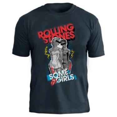 Imagem de Camiseta de Banda Rolling Stones em Algodão Manga Curta Gola Redonda-Unissex