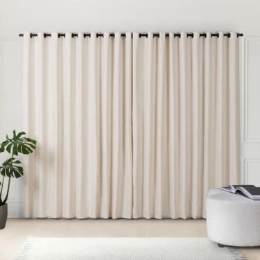 Imagem de Cortina Quarto Sala em Tecido Rústico Fio Tinto Premium 2,70m x 2,30m 