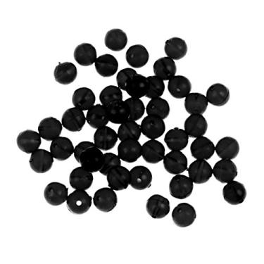 Imagem de 50 x 8 mm Redondo Flutuante Grânulos de Carpa Macia Equipamento de Pesca - Preto