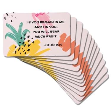 Imagem de Dicksons Marcador de livro cristão inspirador para livros, estudo da Bíblia, diários 6 x 10 cm, cartolina If You Remain In Me, pacote com 12