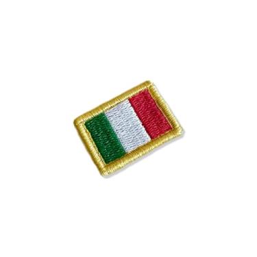 Imagem de BP0030-031 Bandeira Italia Patch Bordado 3,8×2,5cm (B) Fecho de contato gancho)