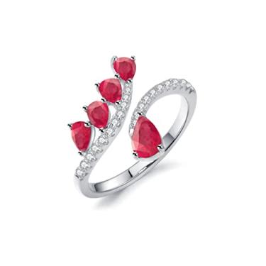 Imagem de Designed by Ellen Anel de esmeralda em forma de pera natural em ouro branco 14K, Metal, Esmeralda