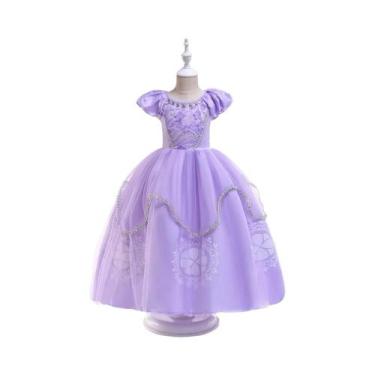 Imagem de Vestido De Princesa Roxo Frozen Para Meninas, Fantasia De Sofia Rapunz