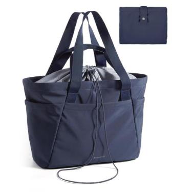 Imagem de Sacola BAGSMART Large 32L, expansível, reutilizável, azul marinho, par