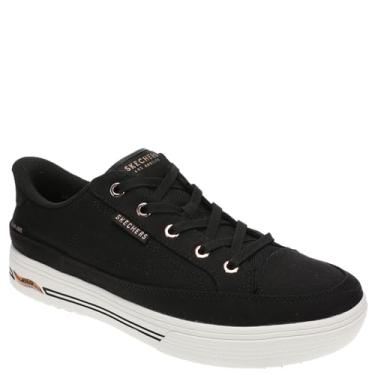 Imagem de Skechers Tênis feminino sem cadarço Arcade-See Ya There Hands Free Slip-ins, Preto, 5.5 Wide