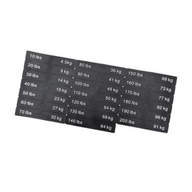 Imagem de simhoa Adesivos de peso, número de peso, treinamento de força, resistência, classificação, academia, pilha de peso, etiquetas, decalques, 10 a 200 Libras, 12cmx2cm