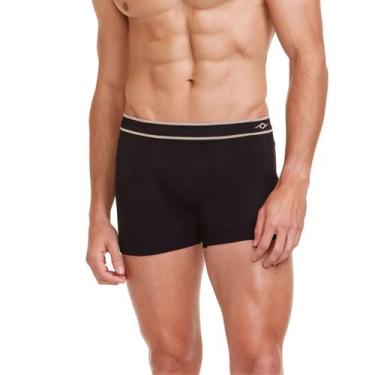 Imagem de Cueca Boxer Masculina Esporte Fitness S/ Costura Plie 20001, P, Preto