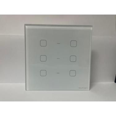 Imagem de Interruptor touchlight 4x4 - 6 botões quadrados modelo tl44-nw6-3dsr