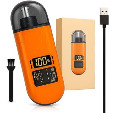 Imagem de Aparador de Pelos Nariz e Orelha Elétrico Sem Dor, Visor de Baterial Led, Portátil e Recarregável USB, Cortador de Pelos Multiuso Lâmina Aço Inoxdável, Premium