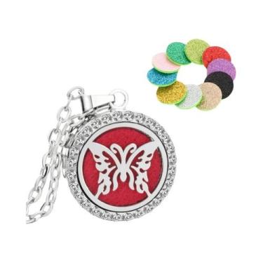 Imagem de Colar Difusor De Óleos Essenciais Com Pingente Árvore Da Vida Em Stras