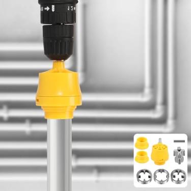 Imagem de Kit de rosca de PVC para rosca elétrica de tubulação de broca com 1/2 polegada 3/4 polegada 1 polegada morre rosqueador de tubulação ferramenta de encanamento reutilizável tubo de PVC encanamento kit