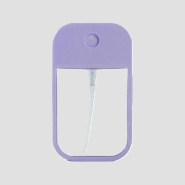 Imagem de 1 conjunto de frascos atomizadores portáteis recarregáveis de 45 ml, design compacto para viagem, para perfume, toner, desinfetante, loção em movimento, Roxa