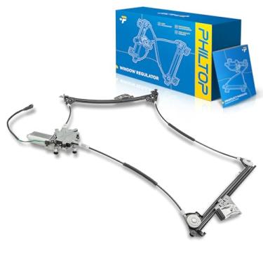 Imagem de PHILTOP Regulador de janela elétrica do lado do passageiro dianteiro direito 748-473 com motor compatível com Chevrolet Corvette 1997-2004