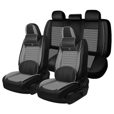 Imagem de HYTLP Capa de assento de carro para Honda Civic 2003-2026 cobertura total, protetor de assento de carro de couro napa, moderno, antiderrapante, impermeável, respirável, fácil de instalar, acessórios