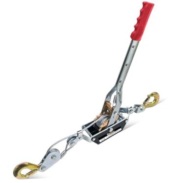 Imagem de FITHOIST Guincho de 2 toneladas com cabo de aço resistente de 3,4 m, extrator de cabo com 2 ganchos, ferramenta de engate duplo para resgate de veículos e içamento automotivo