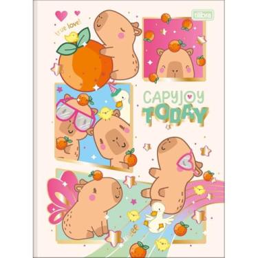 Imagem de Caderno Capivara Capyclub Universitário Brochura TILIBRA - 48 Folhas (Bege)