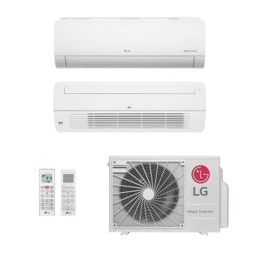 Imagem de Ar-Condicionado Multi Split Inverter LG 18.000 (1x Evap HW 9.000 + 1x Evap Cassete 1 Via 9.000) Só Frio 220V