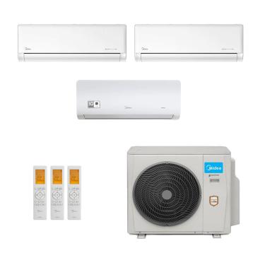 Imagem de Ar-Condicionado Multi Split Inverter Midea 36.000 (2x Evap HW 9.000 + 1x Evap HW 24.000) Quente/Frio 220V